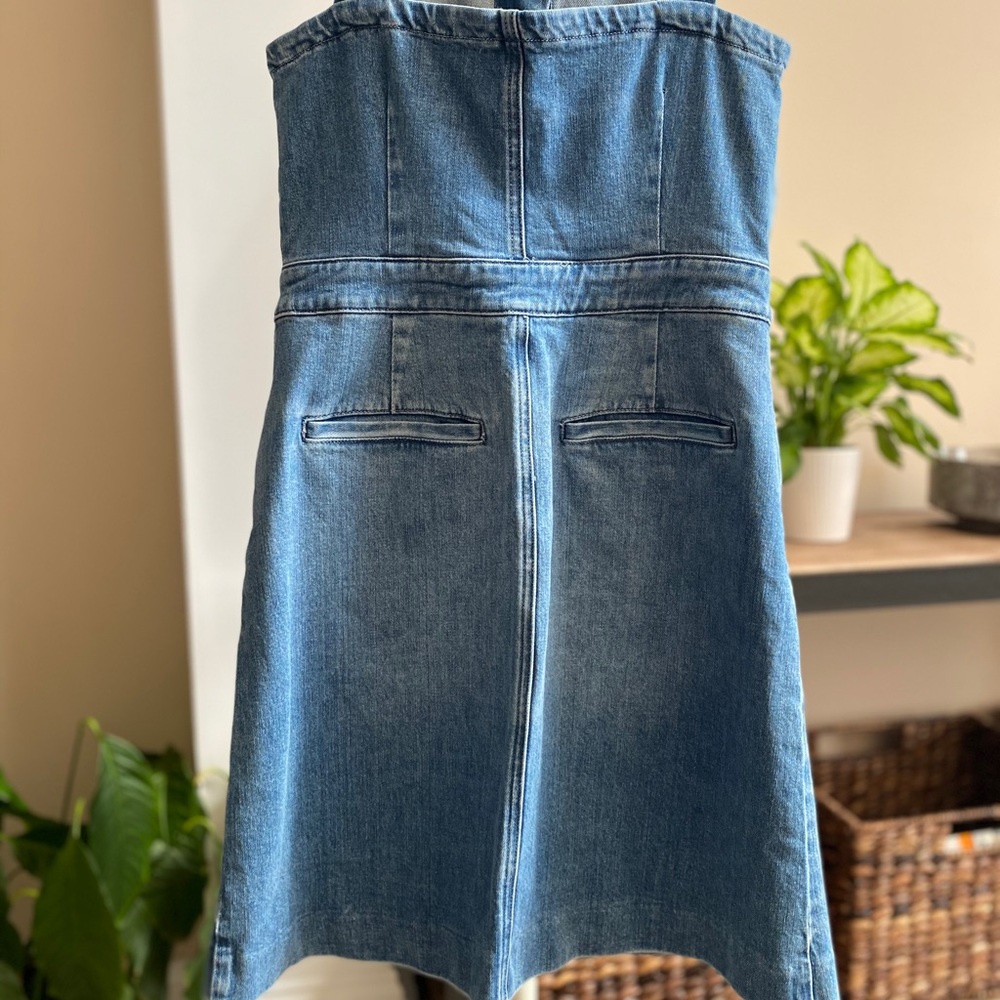 NWOT • Frame Claire Denim Mini Dress - Picture 4 of 8